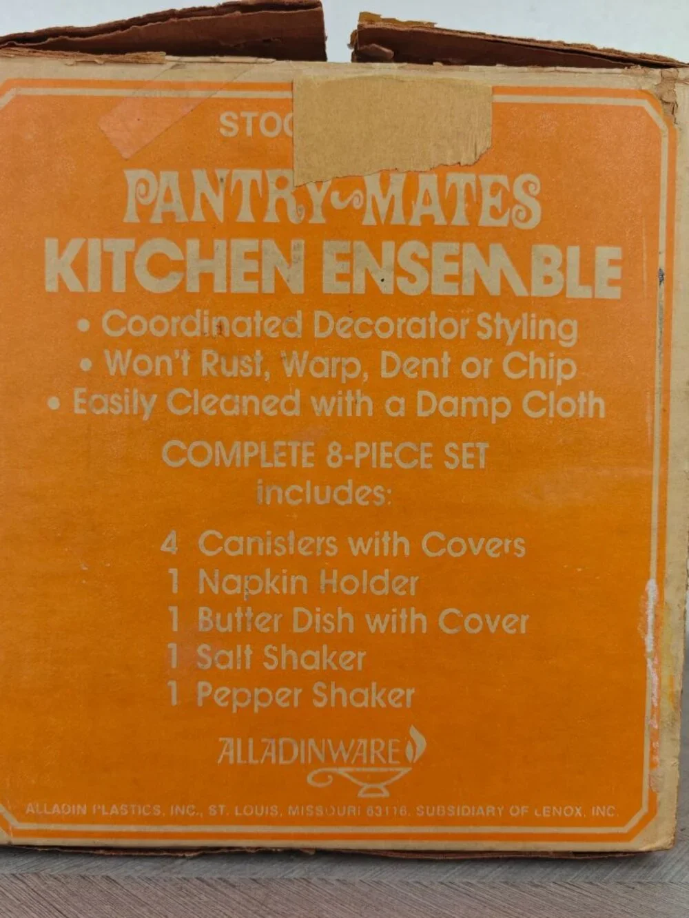 Vintage Pantry-Mates Kitchen Ensemble Canister Set 8-Piece Alladinware Green